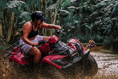 Ubud Gorilla Cave ATV, Monkey Forest and Temple Tour